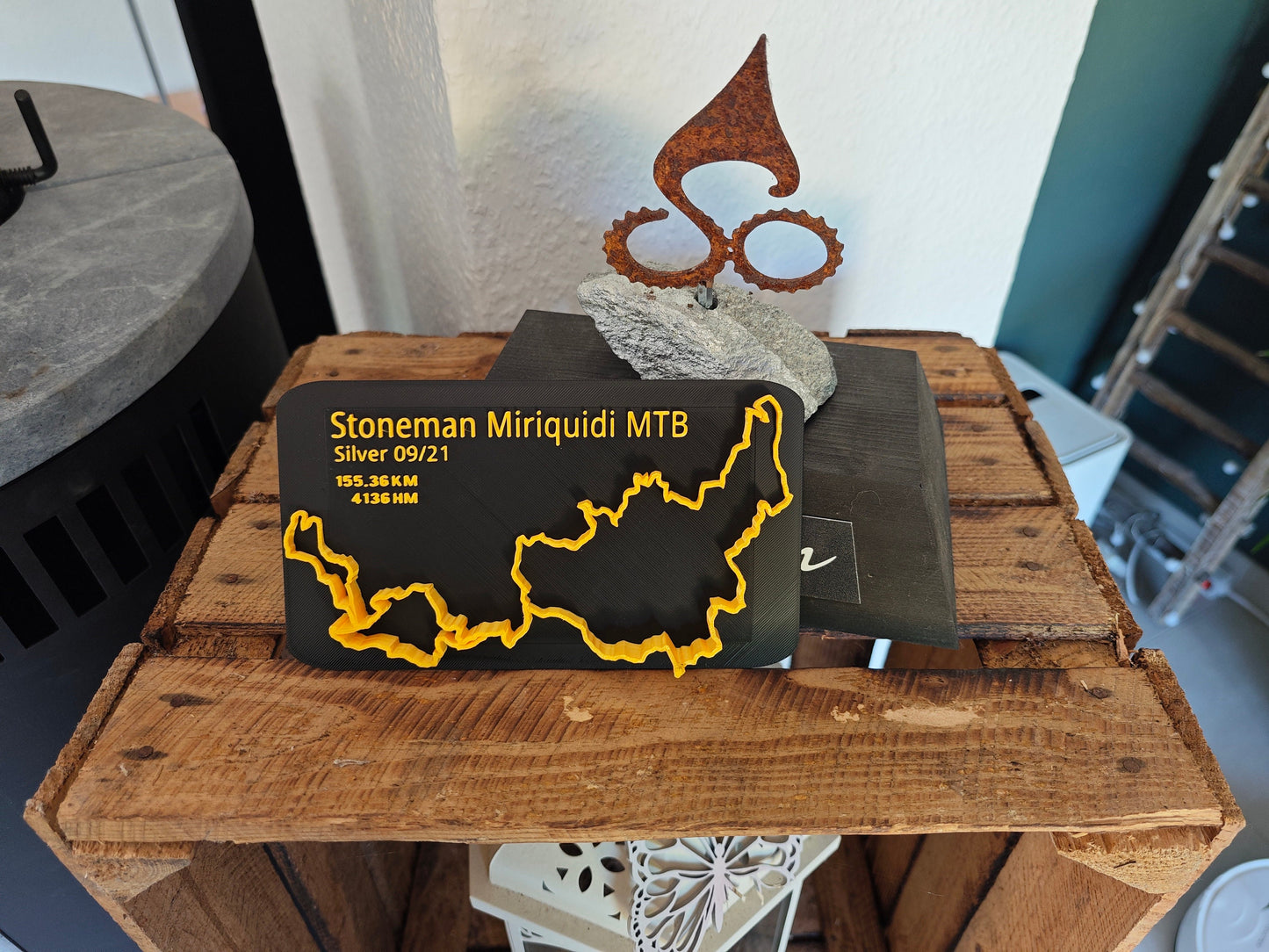 Print your Track Strava, Garmin, Komoot, Trophäe, GPS Route, Andenken, Pokal, Gedenktafel