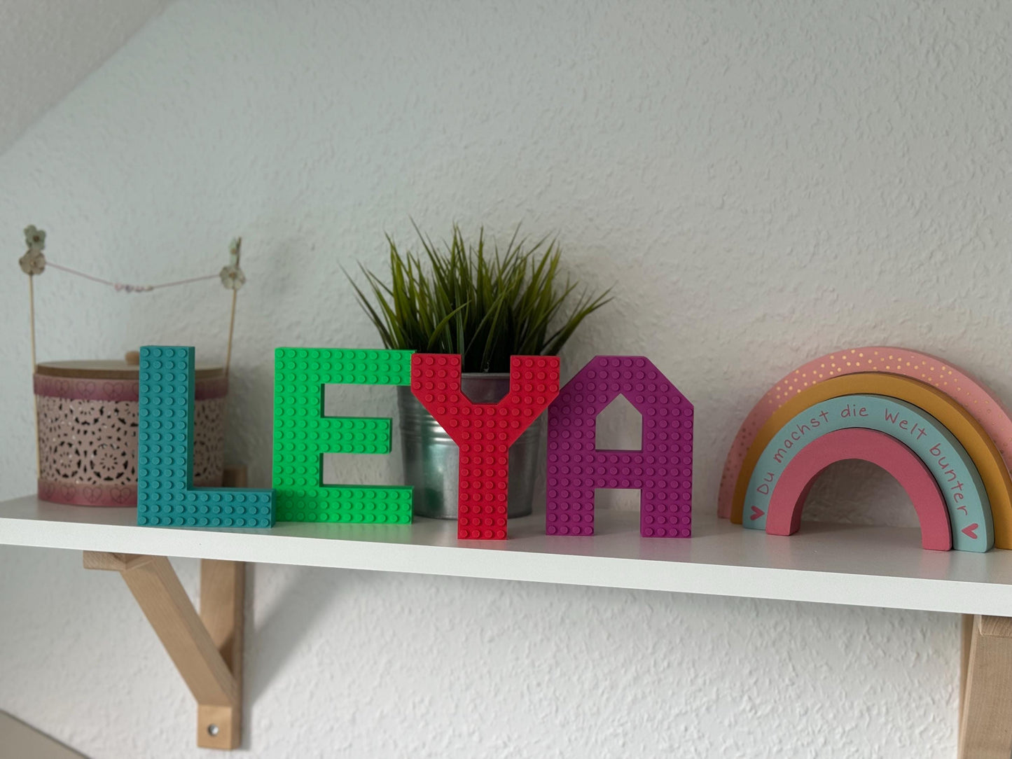 3D Buchstaben Baustein – Klemmbausteine – A bis Z – Namensaufsteller – Personalisierbar – Individuell – Lego Optik – Dekoration – layerprint